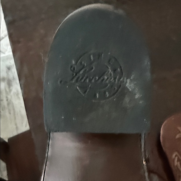 Women's Lucchese full Quill Ostrich Brown Western Boots - Picture 10 of 14